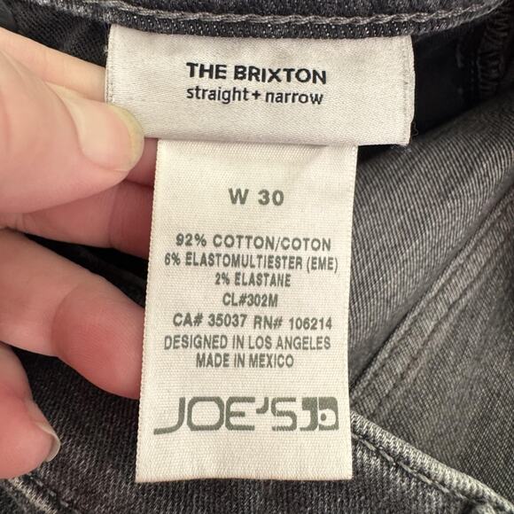Joes Jeans Mens 30 Black The Brixton Straight Narrow Stretch Denim Classic Pants - Picture 6 of 12